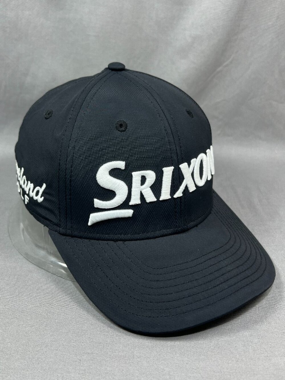 Srixon Cleveland Golf Strapback Hat Golfer Black Sports Adjustable Tour Dad Mens